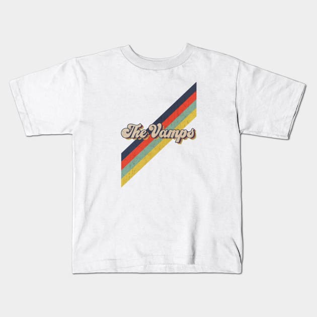 retro vintage color The Vamps Kids T-Shirt by HarryMarket